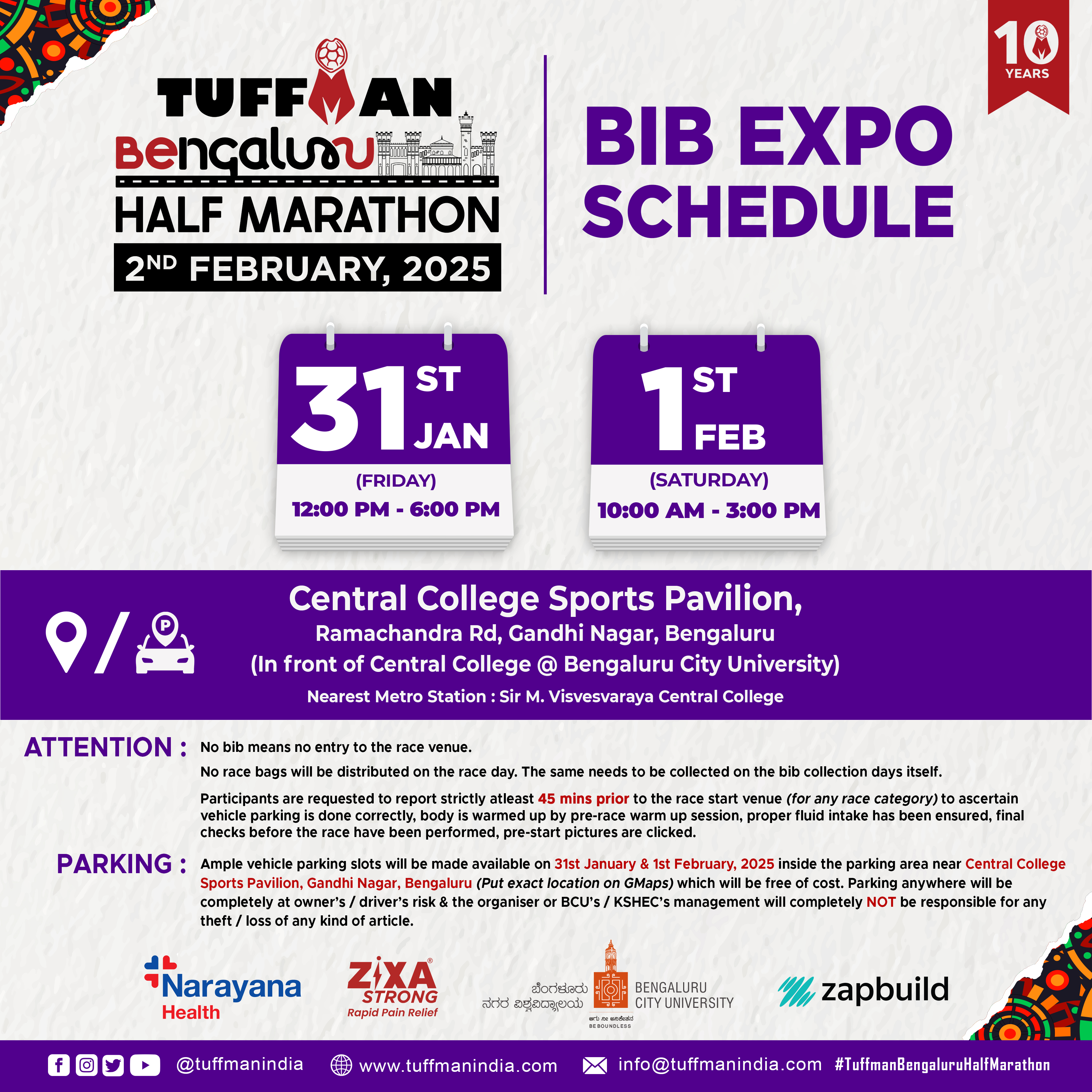 BIB COLLECTION SCHEDULE