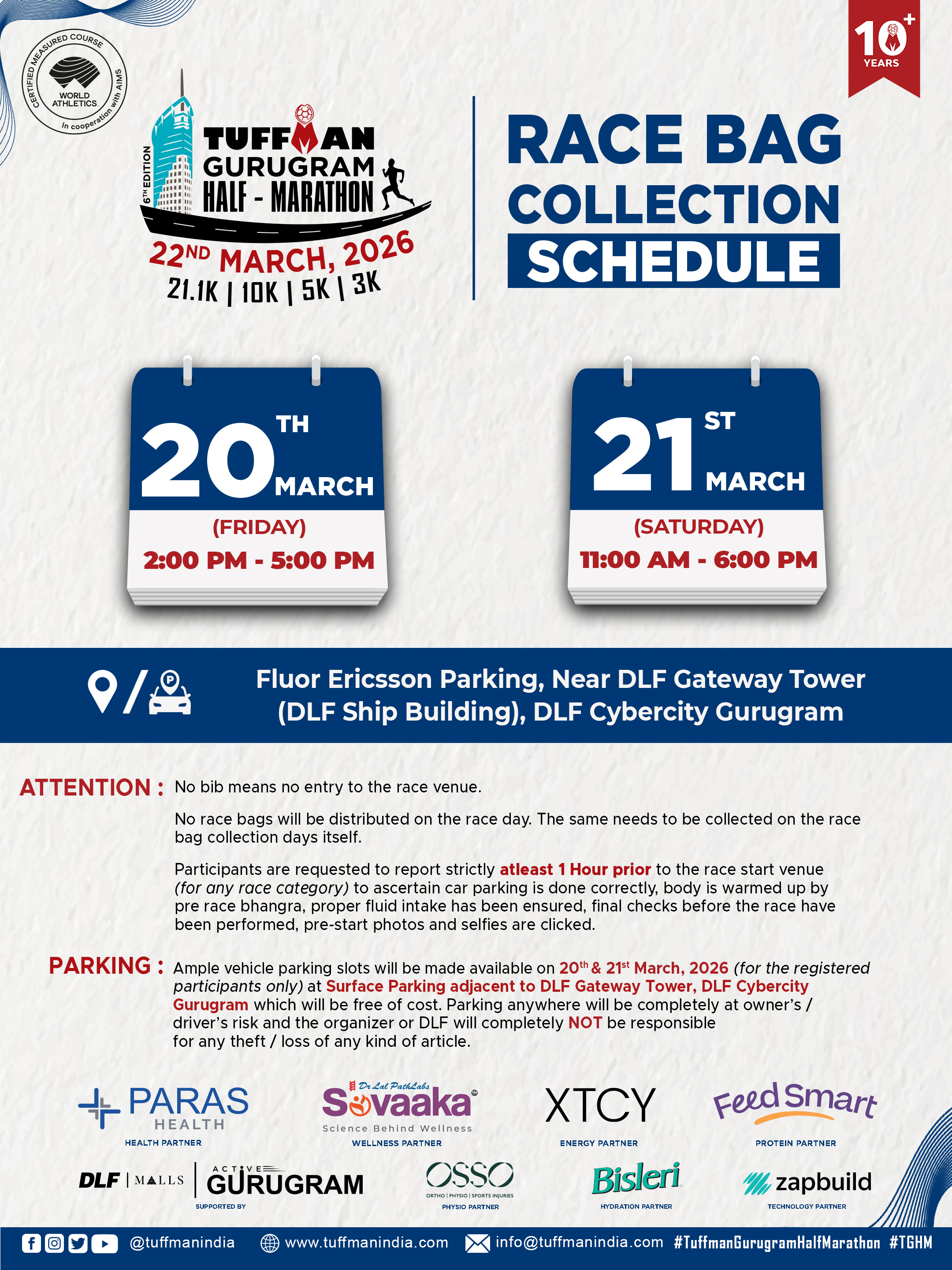 RACE BAG COLLECTION INFO